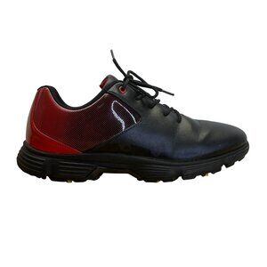 Thestron Men’s Black & Red With Spiked Soles For Grip Golf Shoes Size 11 US